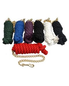 Jack's Cotton Lead Rope with 20" Brass Plated Chain