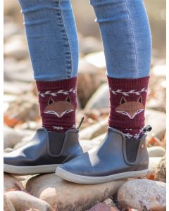 Farm to Feet Fox Socks Plum