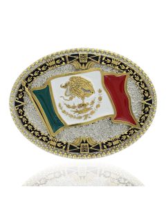 Montana Silversmiths Grand Mexican Flag Attitude Buckle