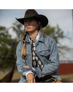 Fringe Twilly Scarf Big Concho