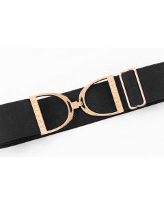 Ellany 2" Rose Gold Stirrup Elastic Belt