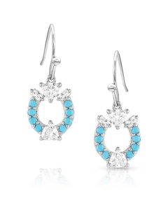 Montana Silversmiths Luck Defined Crystal Turquoise Earrings