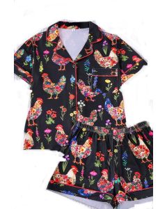 Chicken Pajamas Black