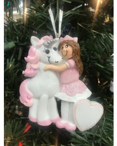 Ornament Princess And Her Unicorn