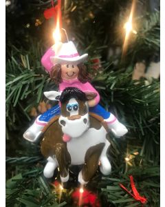 Ornament Cowgirl Rider