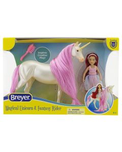 Breyer #61147 Magical Unicorn Sky and Fantasy Rider, Meadow