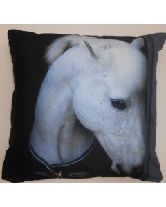   NEW! Horseware Grey Horse Black Pillow