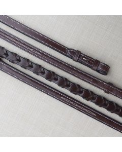 Red Barn Sovereign Round Raised Fancy Stitched Laced Reins