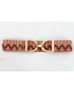 Ellany 1.5" Rose Lyndon Gold Stirrup Elastic Belt