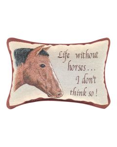 Pillow 'Life Without Horses'
