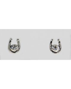 The Finishing Touch Horse Shoe with Bezal Stone Earrings