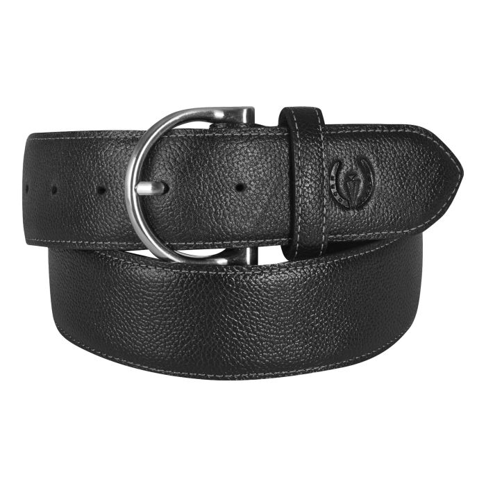 enof leather belt silver-